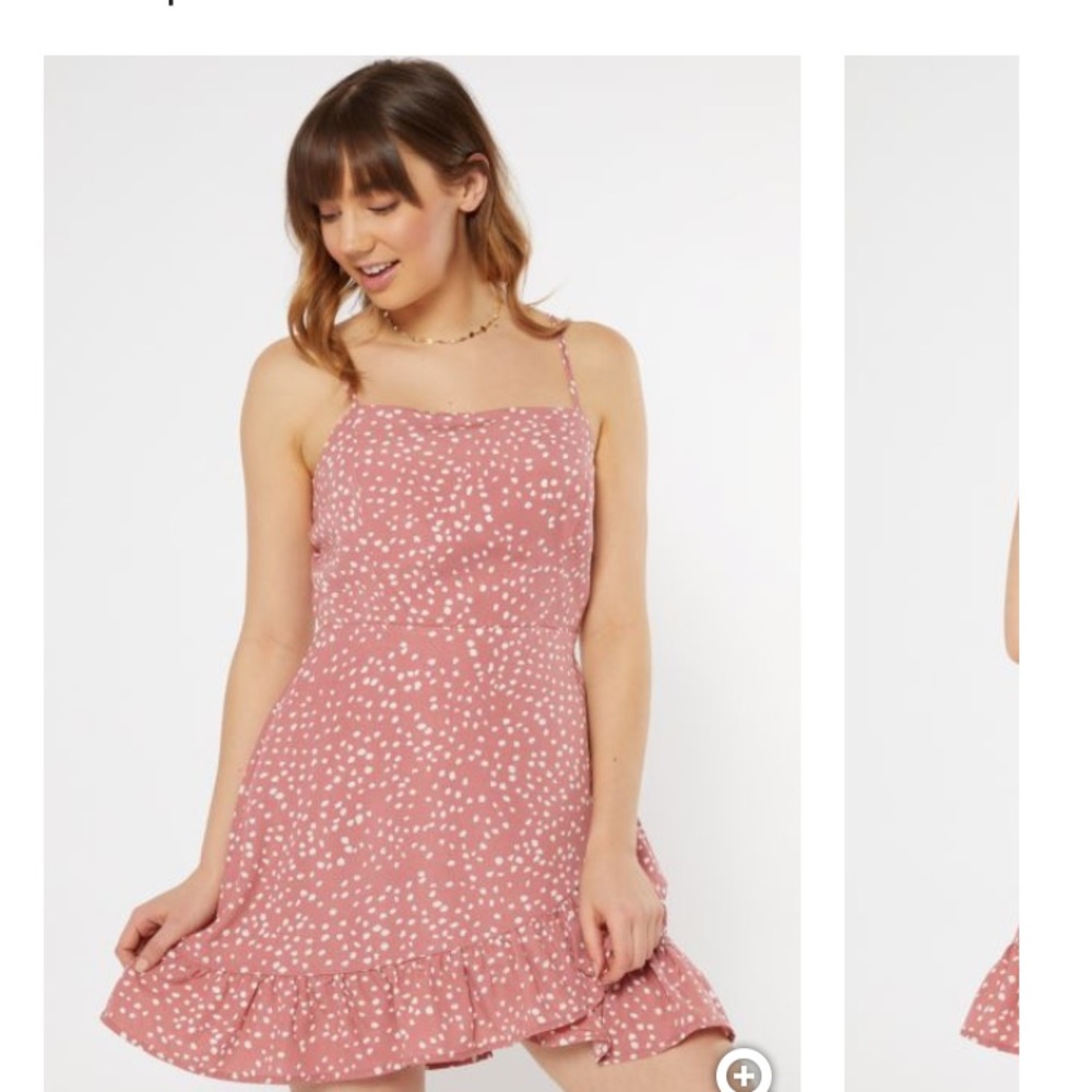 Dusty pink wrap dress